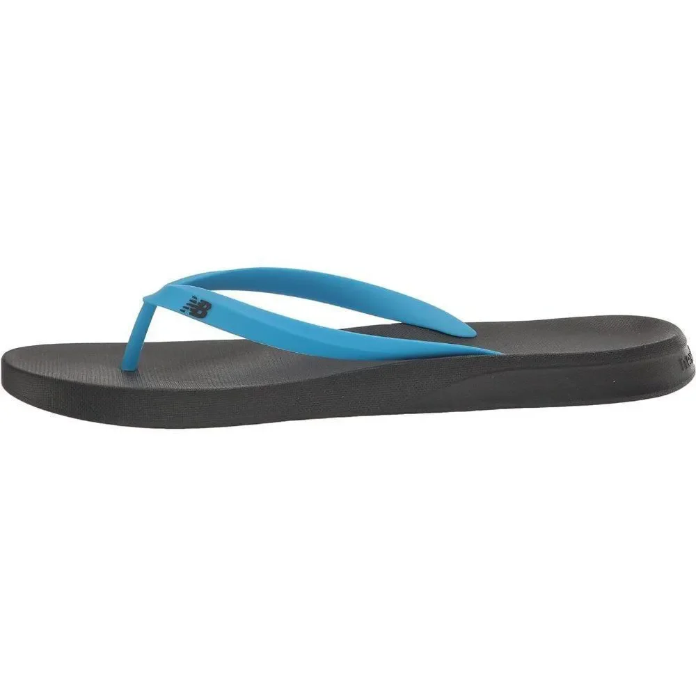 New Balance Men's Pool Locker Synthetic Flip Flop Sandals Black/Blue Size 12 NWT